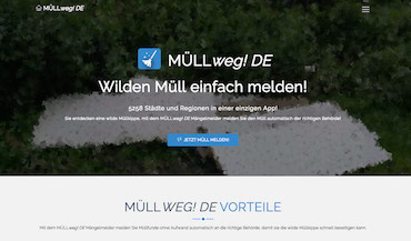 MÜLLweg! DE - Wilden Müll deutschlandweit einfach melden